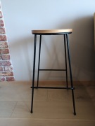 Stołek kuchenny GoodHome Maloux czarny