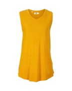 Żółta prążkowana bluzka r44/46 wygodna, bawełniana 