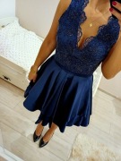 Sukienka granatowa LOU VIVIANNE 36S