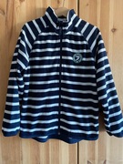 Bluza polar M&H 122/128 paski biało-granatowa