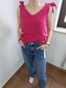 Ciemnoniebieskie damskie jeansy baloon