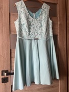 Okazja ! Sukienka miętowa wesele Rozmiar 46. Długość : 90 cm biust: 106 cm.