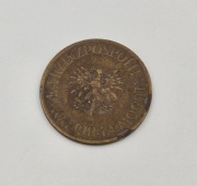 PRL 5 zł 1984, mosiądz aluminiowy, stan obiegowy, moneta obiegowa PRL”