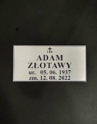 Tabliczka na trumnę  urnę Premium 