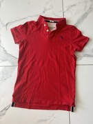 T-shirt męski, czerwony, polo, rozmiar S, Abercrombie&Fitch, okazja