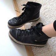 Wysokie skórzane trampki Gabor zip