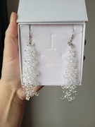 Długie kolczyki ślubne z kryształami Swarovskiego