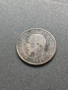 Moneta 5 franków z 1853 roku moneta kolekcjonerska numizmatyka 