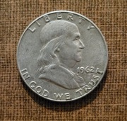 Amerykański srebrny Half dollar 1962 rok mennica Philadelphia 