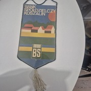 Unikatowy proporczyk Bank spółdzielczy Koszalin 1977 - 1978