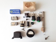 Stare części do maszyn itp, zamek do drzwi, transformatorek, włączniki PRL