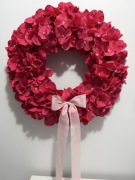 Wianek na drzwi z hortensji 