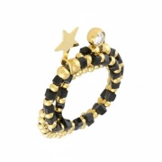 Pierścionek na gumce 3w1 " gwiazdka " pozłacana