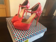 Even&Odd Szpilki T-Strap Zalando Neon