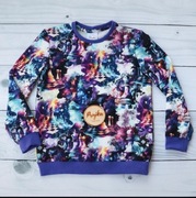 Bluza klasyczna dziecięca 134 szachy fioletowa 