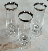 Kieliszki do szampana, drinków Thomas vintage z platynową obwódką 