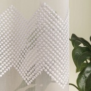 Firanka haftowana markizeta ze wzorem pasowym, wysokość 238cm, gotowa