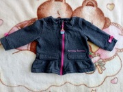 Szara elegancka marynarka sweter suwak z baskinką Coccodrillo 80 jak nowa