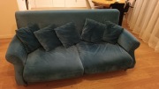 Sofa welurowa 2 osobowa lazurowa 