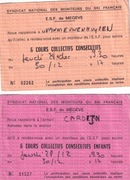 Karnety (2 szt) lekcji Szkoły Narciarskiej (Megeve Francja) - l. 60/70