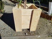 Donica drewniana 40x40 cm - ogród taras balkon - solidna i impregnowana.