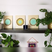 Zestaw obrazków, szydełko, płótno, set, rękodzieło