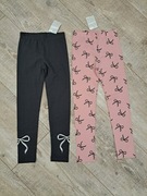 Getry/ legginsy dziewczęce - 2 pary - rozm 128
