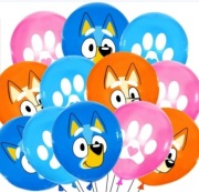 Balony urodzinowe bingo bluey pieski blue 12 szt