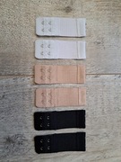 Przedłużacz do biustonosza z gumką,  2 rzędy - 6 szt.