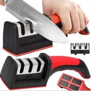 OSTRZAŁKA DO OSTRZENIA NOŻY KUCHENNYCH NOŻYCZEK NOŻYC TRÓJFAZOWA OSEŁKA 3w1