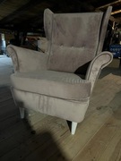 Fotel Uszak welur bardzo solidny