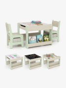 Wielofunkcyjny stolik dziecięcy z krzesełkami 3 w 1  HY10282GN