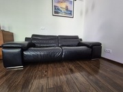 Kanapa / Sofa czarna ze skóry