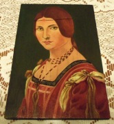 Portret Damy wg. Leonarda da Vinci- olej na desce