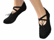 Baletki tradycyjne materiałowo-skórzane Free Dance roz. 23 czarne