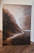 Duży obraz akrylowy      „Próg” 100x70 cm | strukturalny pejzaż