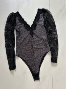 Zara bluzka body koronka 