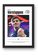Plakat F1 Max Verstappen w czarnej ramce