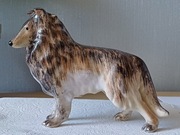 Ceramiczny Pies Figurka - Owczarek Szkocki Długowłosy