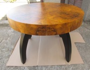 Stół Art Deco Halabala J-121 Tulipan, po renowacji, orzech