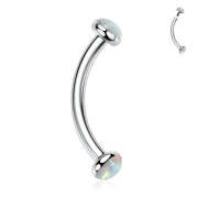 Kolczyk do brwi tytanowy G23 z opalem 16G banan 6mm