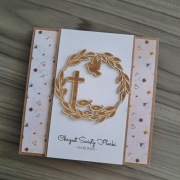 Personalizowana kartka na Chrzest Święty, ręcznie robiona