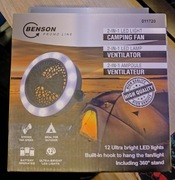 Lampka i wentylator do namiotu na baterie 