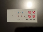 Kalkomania Ardpol do Mig-21 MF z 10 PLM w skali 1/72.