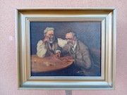  STARY OBRAZ OLEJNY NA PŁÓTNIE 1919 rok sygnowany