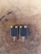 Adapter przejściówka JACK 3.5-2x RCA CHINCH M/F