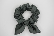 Gumka do włosów scrunchie MIDI satyna bawełniana z kokardką