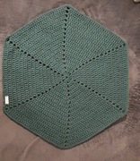 Serweta handmade świeta prezentl podkładka butelkowa zieleń beż