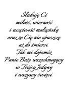 Plakat ślub cytat przysięga małżeństwo 21x30