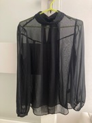 czarna koszua mgiełka vintage xs s m oversize